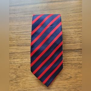 Giorgio armani striped tie- red and navy